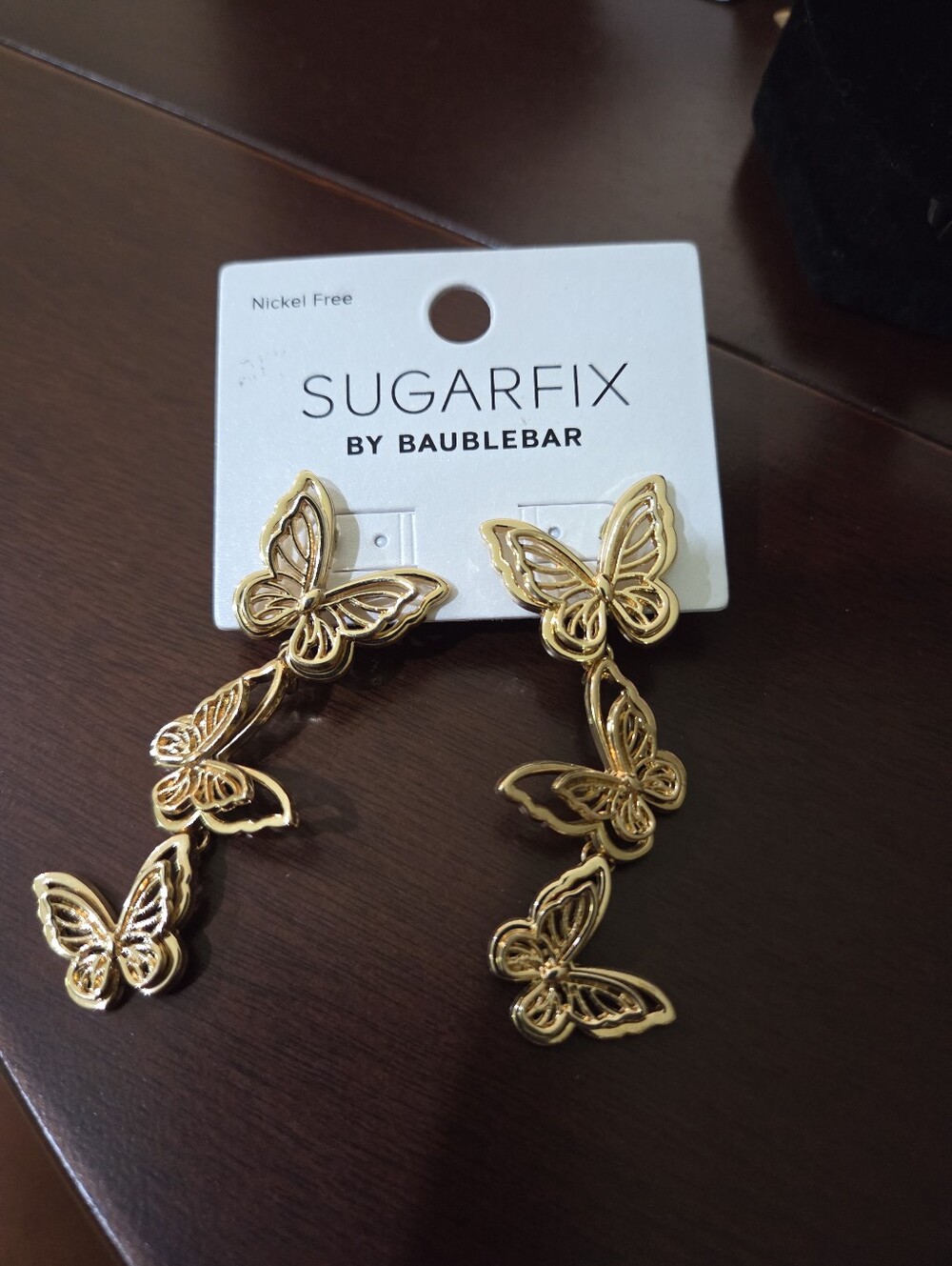 Sugarfix By Baublebar Gold Butterfly Drop Earrings NEW